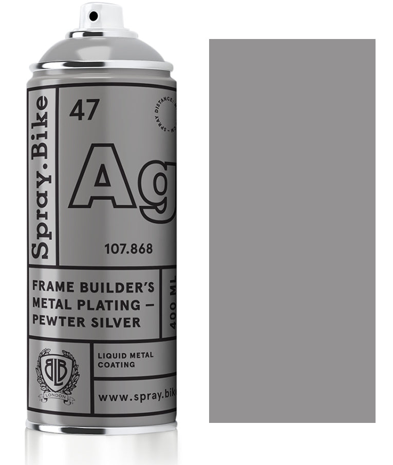 Frame Builder's Metal Plating - Pewter Silver - 400ml – Spray.Bike/US
